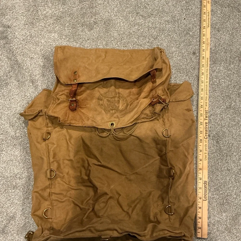 Vintage Boy Scouts Hiking, Canvas Backpack, And Cooking Set for‎ Outdoor Camping